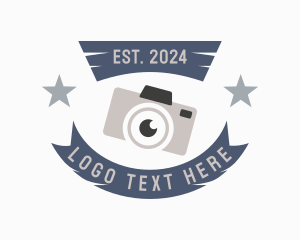 Retro Camera Banner Logo