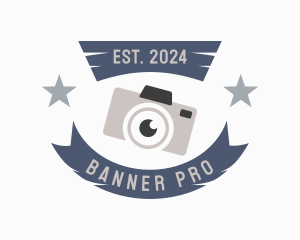 Retro Camera Banner logo design