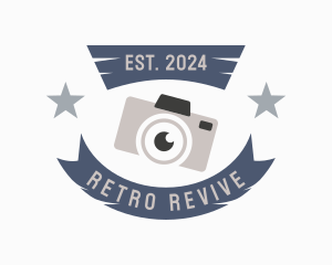 Retro Camera Banner logo design