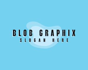 Liquid Blob Fluid logo design