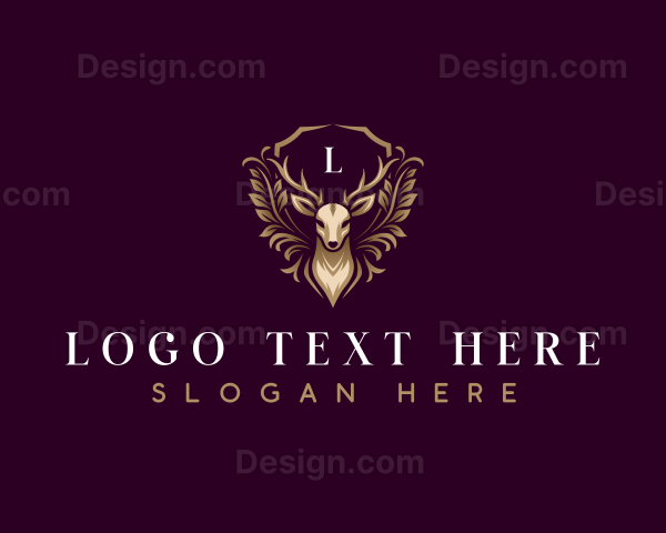 Elegant Deer Crest Logo