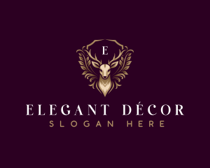 Elegant Deer Crest logo design