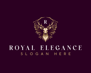 Elegant Deer Crest logo design