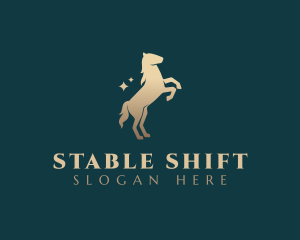 Horse Pony Silhouette logo design