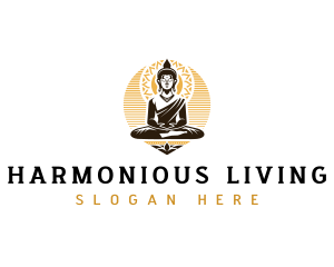 Buddha Meditation Spiritual logo