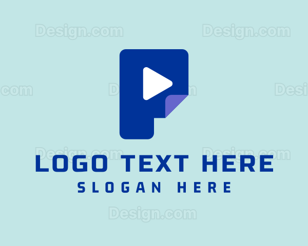 Digital Play Media Letter P Logo