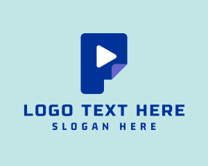 Youtube - Digital Play Media Letter P logo design