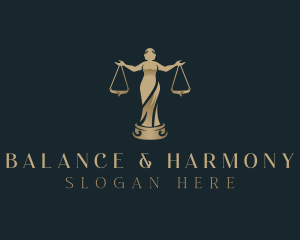 Woman Law Justice logo design