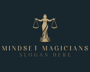 Woman Law Justice logo design