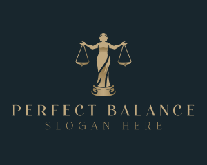 Woman Law Justice logo design