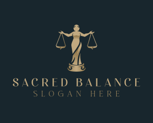 Woman Law Justice logo design