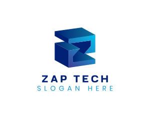 Cyber Cube Technology Letter Z logo design