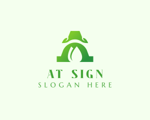 Organic Leaf Letter A  logo design