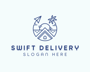 Courier Plane Delivery logo design