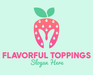 Pink Strawberry Helmet logo design