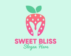 Pink Strawberry Helmet logo design