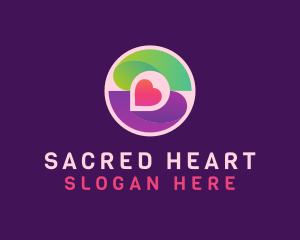 Digital Heart Letter S  logo design