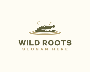 Crocodile Wild Animal logo design