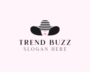 Woman Fashion Sunhat  logo design