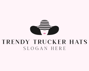 Woman Fashion Sunhat  logo design