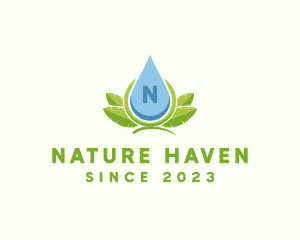 Organic Natural Liquid Droplet  logo design