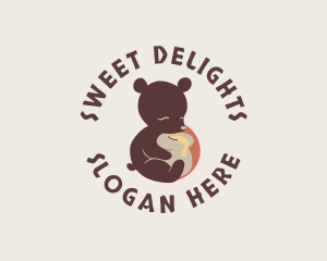 Honey Bear Animal logo