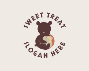 Honey Bear Animal logo design