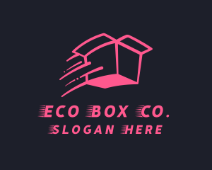 Pink Delivery Box logo design