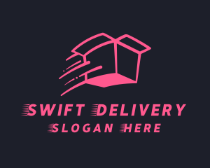 Pink Delivery Box logo design