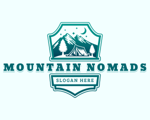 Mountain Tent Camping logo design