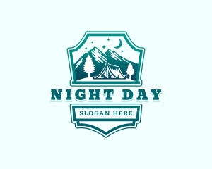 Mountain Tent Camping logo design