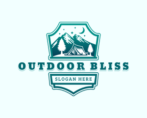 Mountain Tent Camping logo design