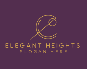 Elegant Geometric Letter E logo design