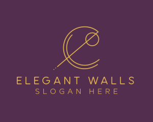 Elegant Geometric Letter E logo design