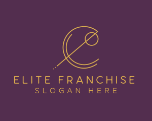 Elegant Geometric Letter E logo design