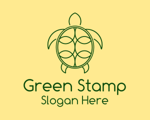 Green Turtle Monoline logo design