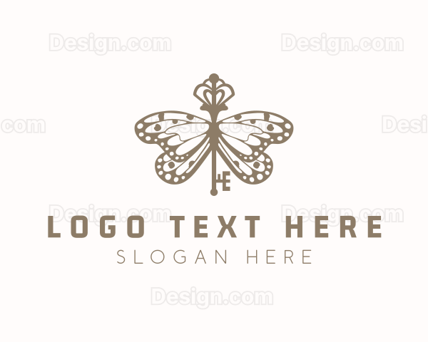 Butterfly Insect Key Logo