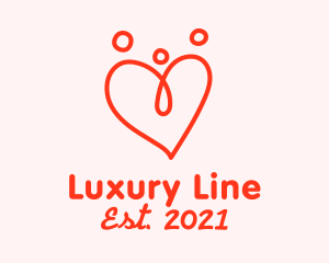 Loving Family Line Art logo design