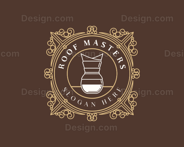 Luxury Drip Coffee Cafe Logo