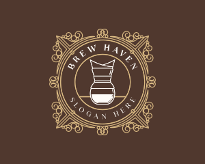 Luxury Drip Coffee Cafe logo design