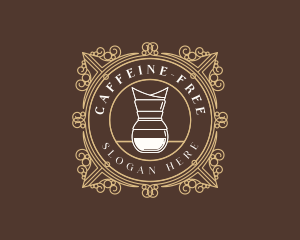 Luxury Drip Coffee Cafe logo design