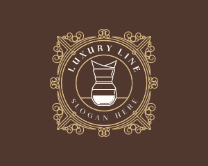 Luxury Drip Coffee Cafe logo design