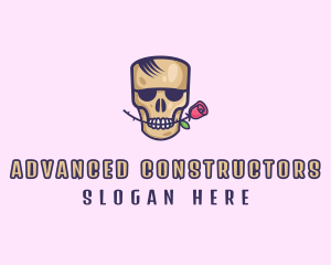 Skull Rose Avatar logo design