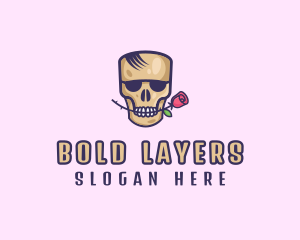 Skull Rose Avatar logo design