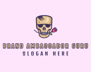 Skull Rose Avatar logo design