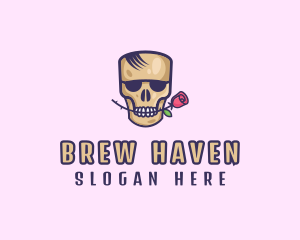 Skull Rose Avatar logo design