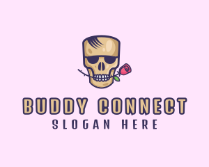 Skull Rose Avatar logo design