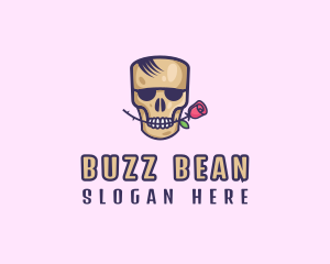 Skull Rose Avatar logo design