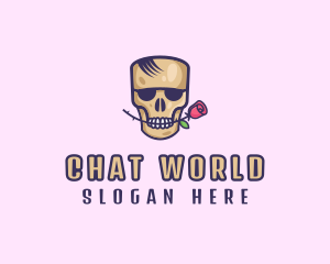 Skull Rose Avatar logo design