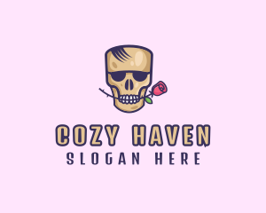 Skull Rose Avatar logo design